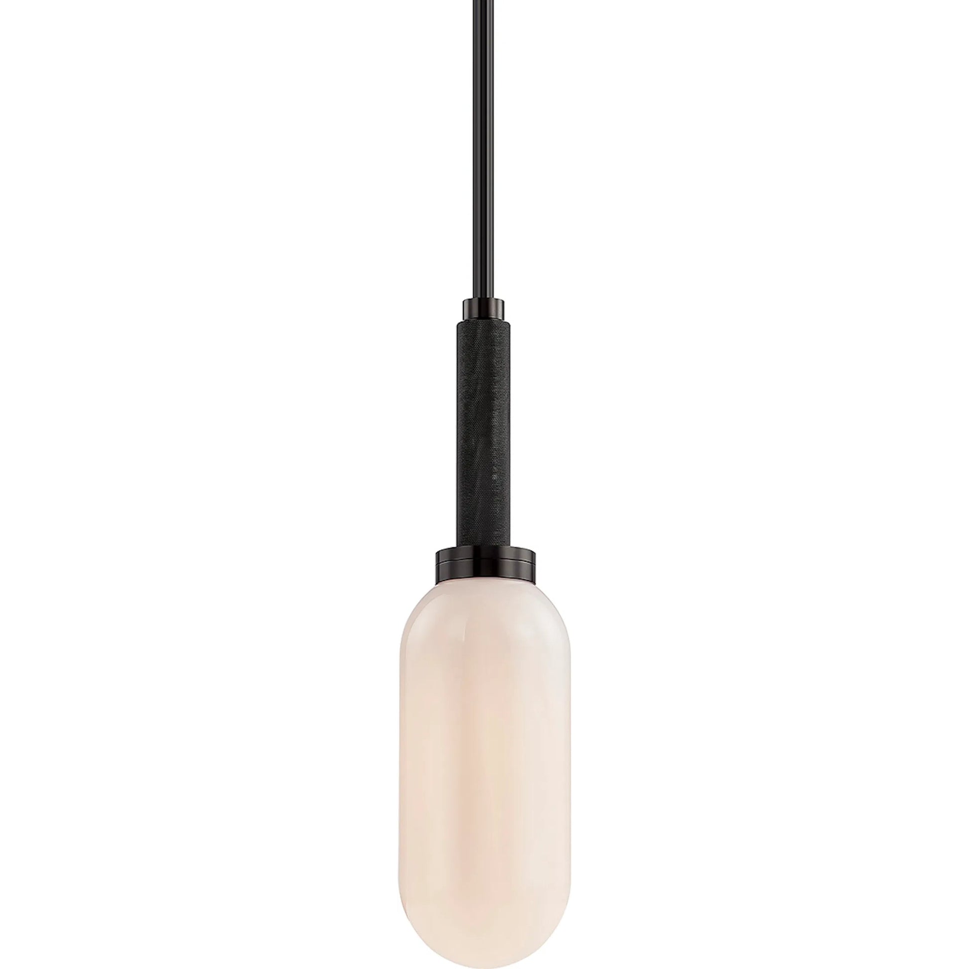 Annex Pendant by Troy in anodized black. Made from solid aluminum in a transitional style.