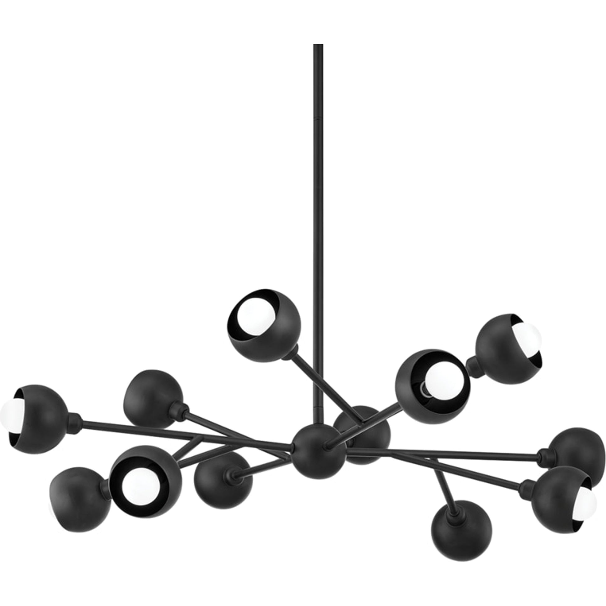 Colt Chandelier by Troy in soft black. Made from iron, steel in a modern style.