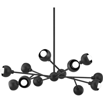 Colt Chandelier by Troy in soft black. Made from iron, steel in a modern style.