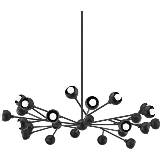 Colt Chandelier by Troy in soft black. Made from iron, steel in a modern style.
