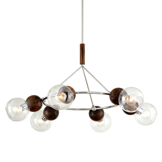 Arlo 6-Light Chandelier by Troy in stainless steel. Made from unique in a modern style.
