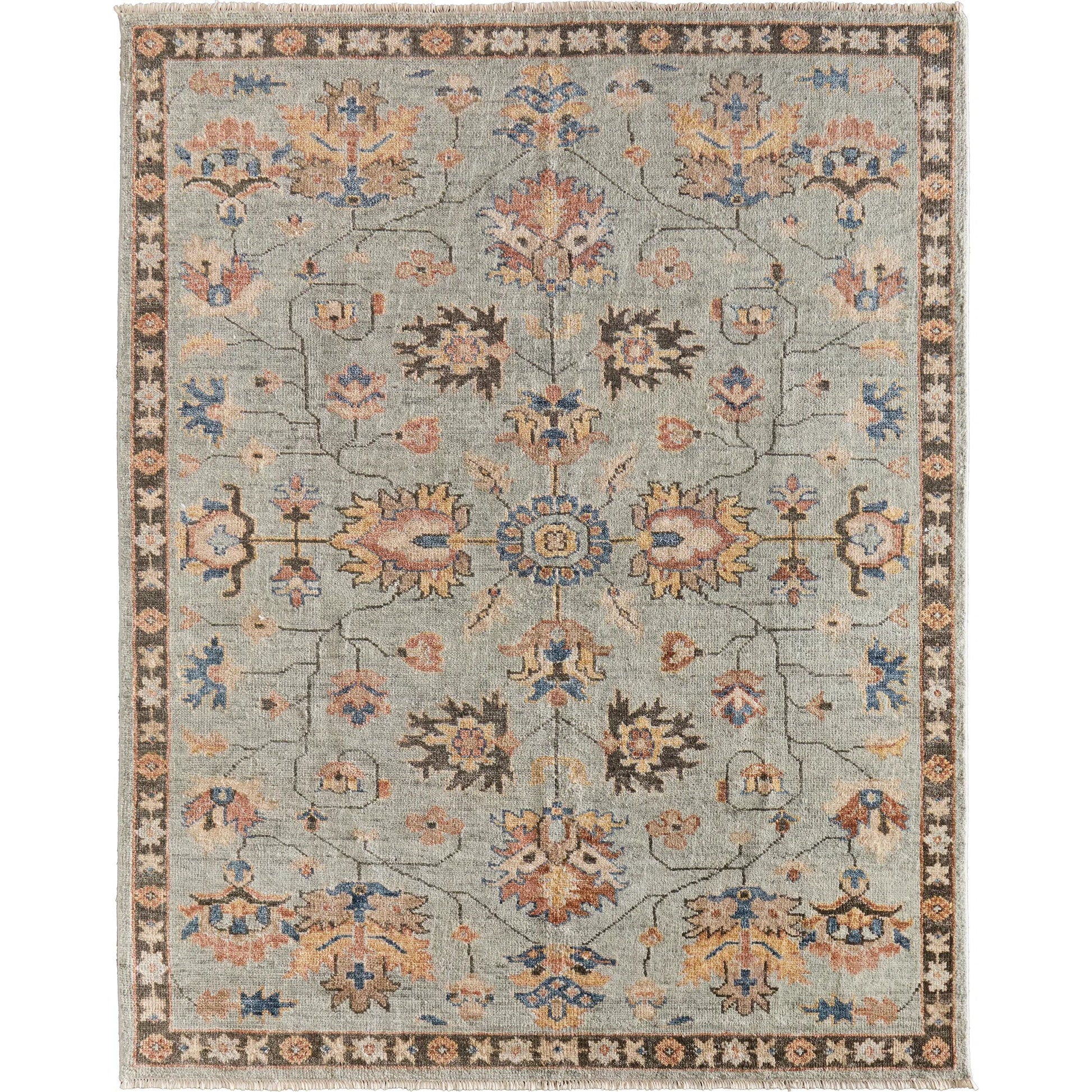 Carrington Traditional Oriental Rug - 6503F by Feizy in gray, gold, red. Made from wool in a unique style.