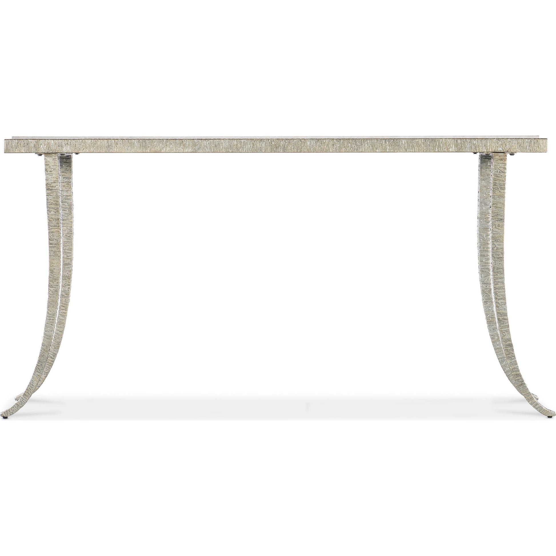 Melange Sabre Console Table by Hooker Furniture in silver. Made from metal, marble in a modern style.