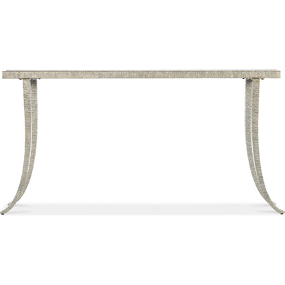 Melange Sabre Console Table by Hooker Furniture in silver. Made from metal, marble in a modern style.