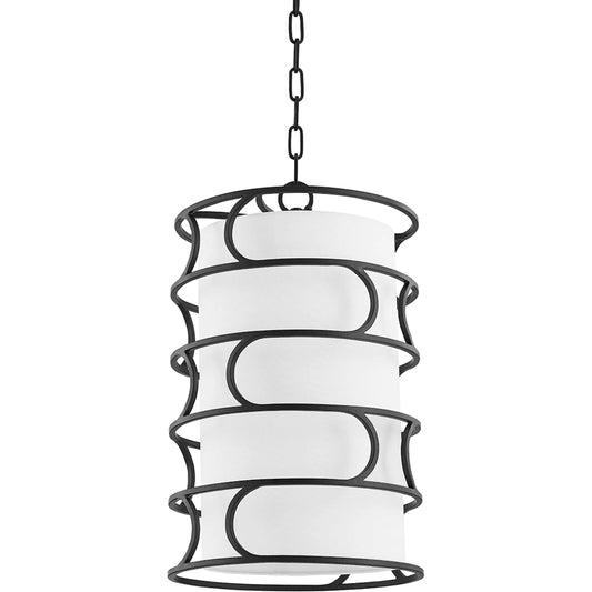 Reedley Pendant by Troy in forged iron. Made from steel in a modern style.