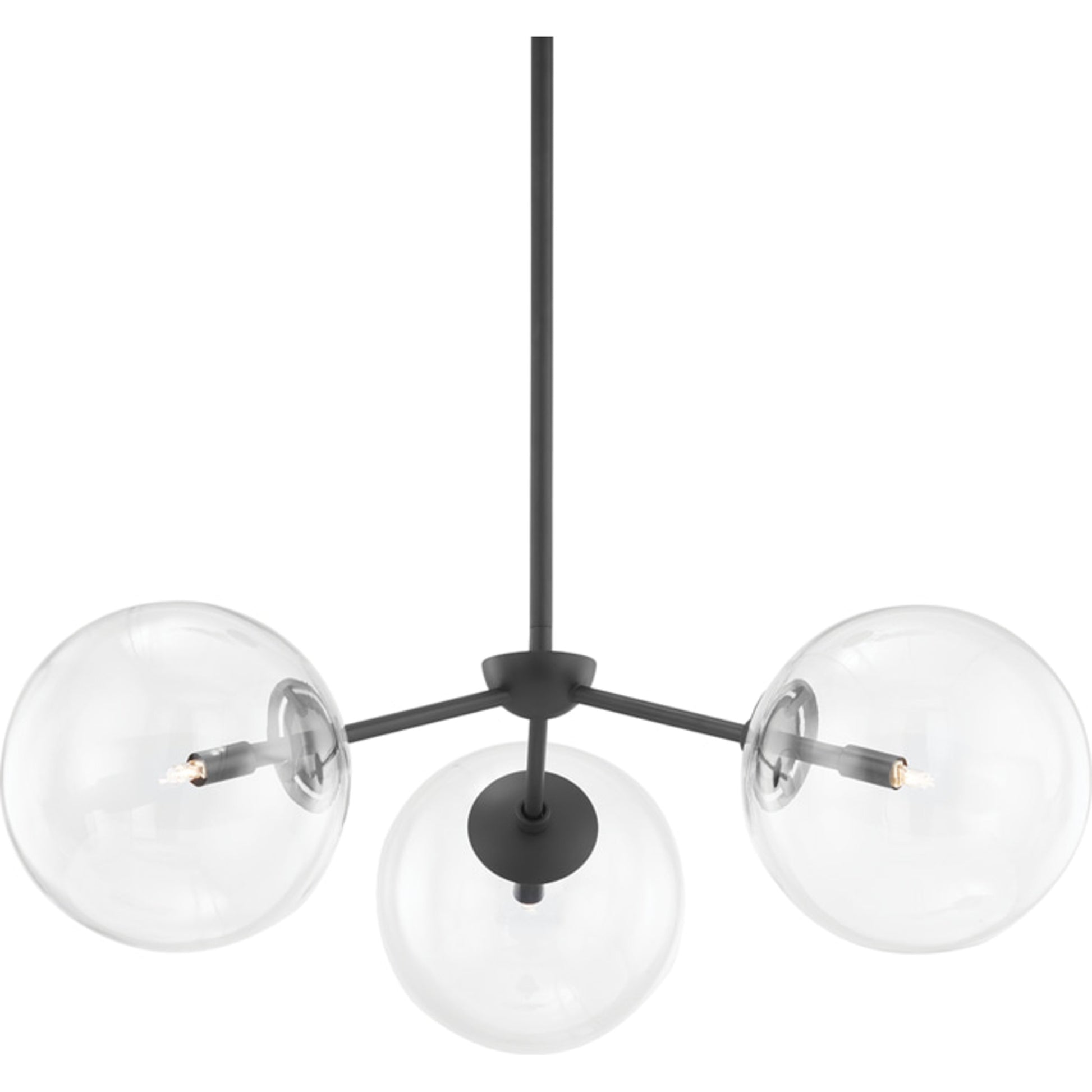 Madrid Chandelier by Troy in soft black. Made from iron, steel in a modern style.