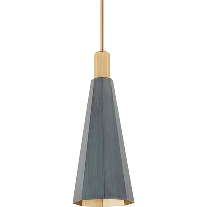 Huntley Long Outdoor Pendant by Troy. Made from steel in a modern style.