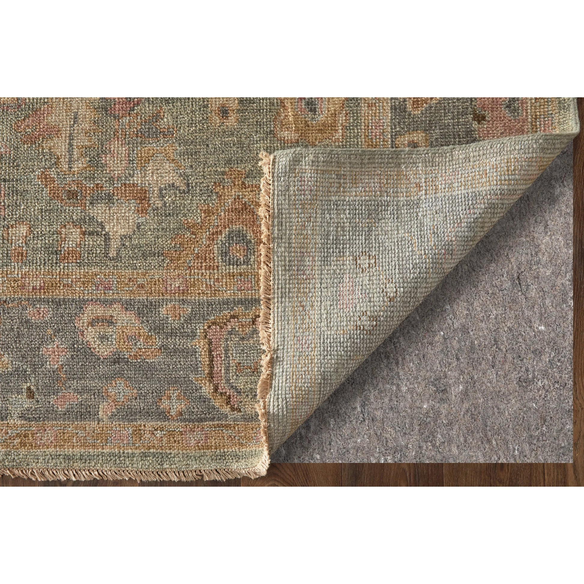 Carrington Traditional Oriental Rug - 6504F by Feizy in gray, gold, pink. Made from wool in a unique style.