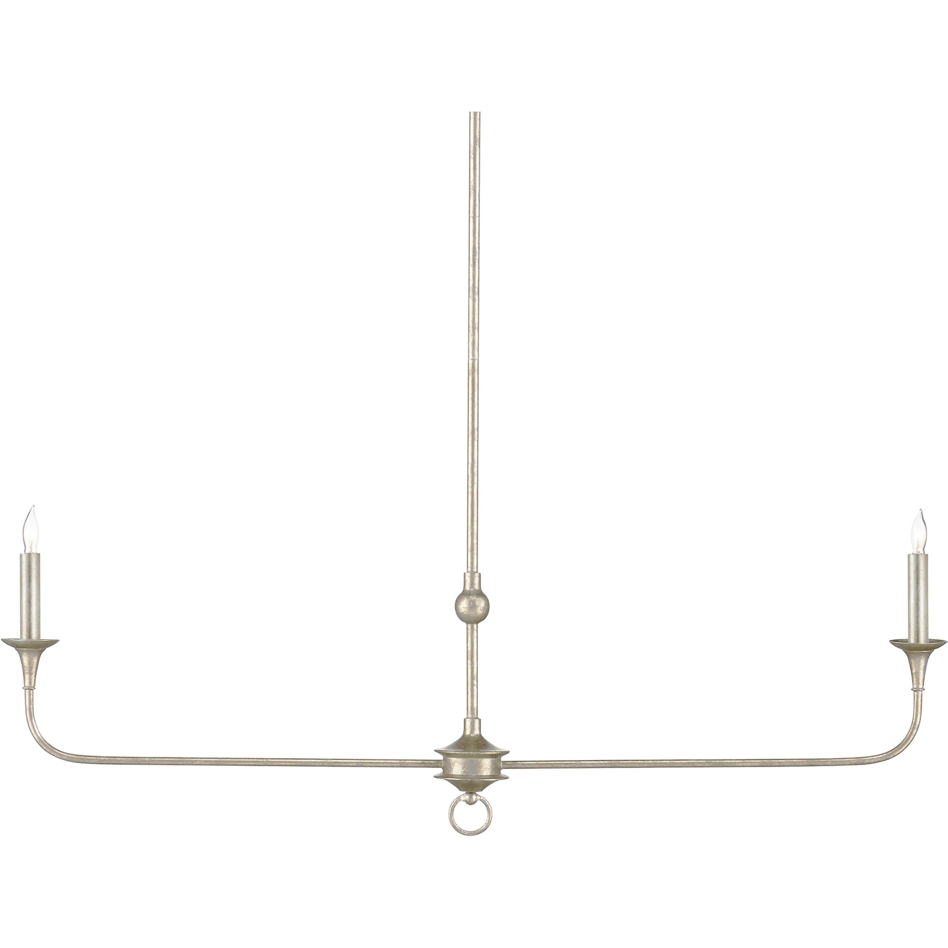 Nottaway Linear Chandelier by Currey and Company. Made from wrought iron in a traditional style.