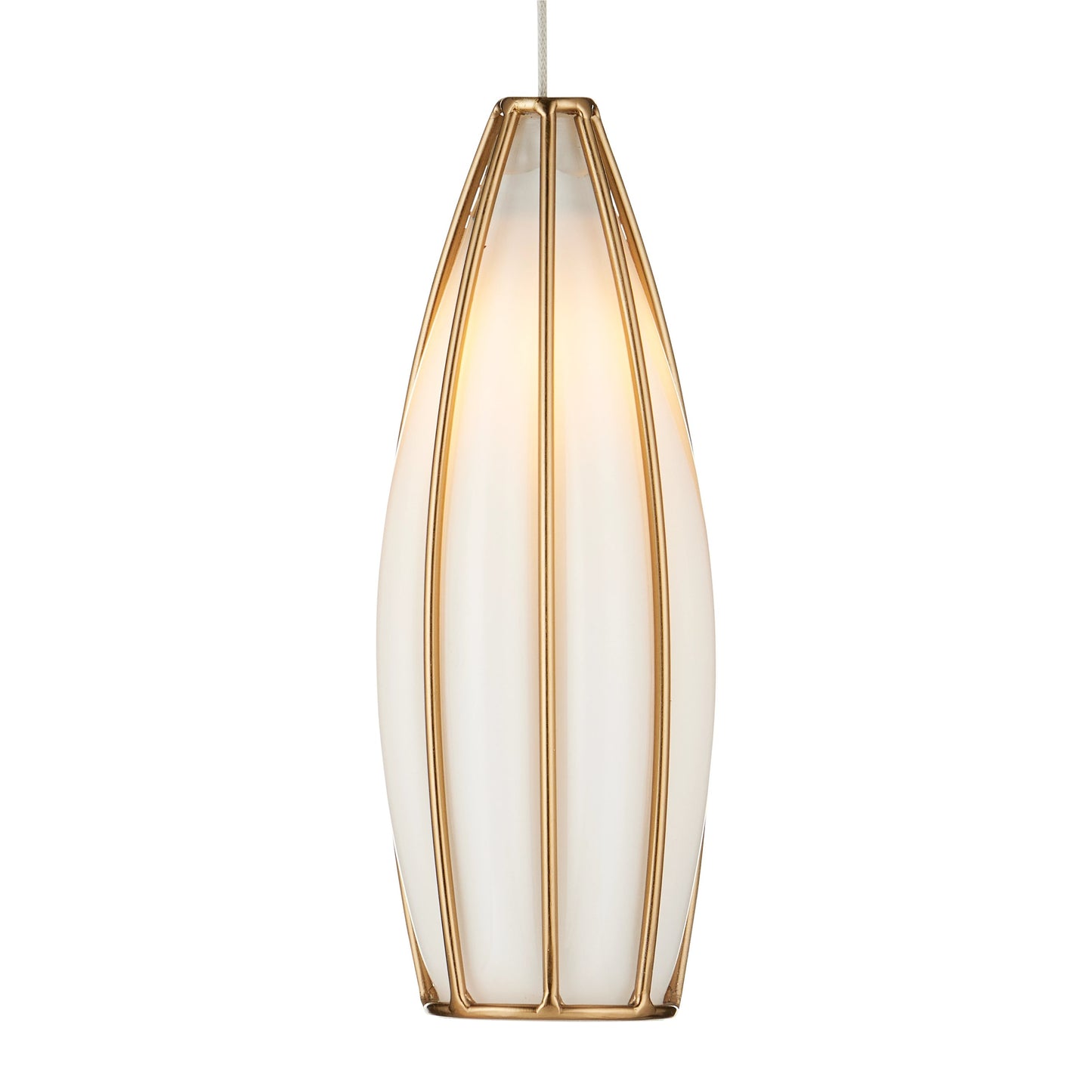 003 SI-2134033 | Closeup | Parish 30-Light Rectangular Multi-Drop Pendant by Currey and Company in white, antique brass, silver. Made from glass, metal in a modern style.