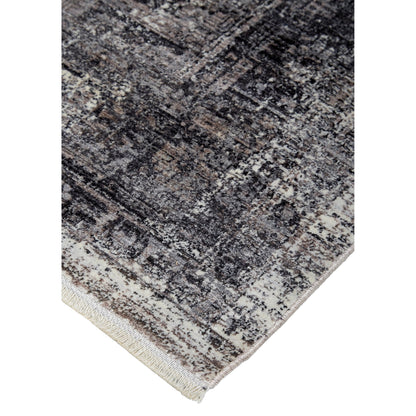 Sarrant Transitional Rug - 3966F by Feizy in gray, silver, ivory. Made from viscose, polyester in a unique style.