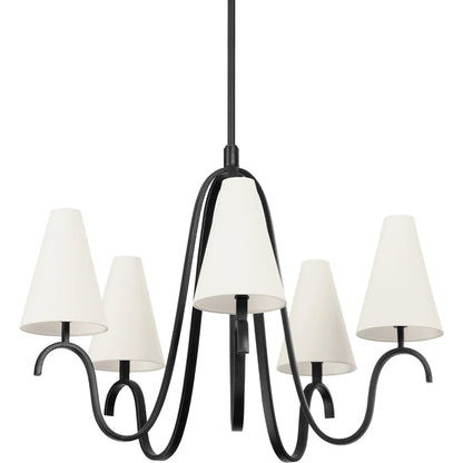 Melor Chandelier by Troy in forged iron. Made from steel in a modern style.