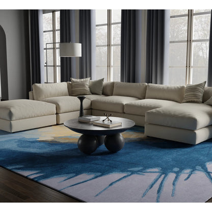 Kawai Rug - KAW8987F by Feizy in blue, gold, gray. Made from wool, viscose in a unique style.