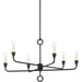 Orson 6 Light Chandelier by Troy. Made from steel in a modern style.