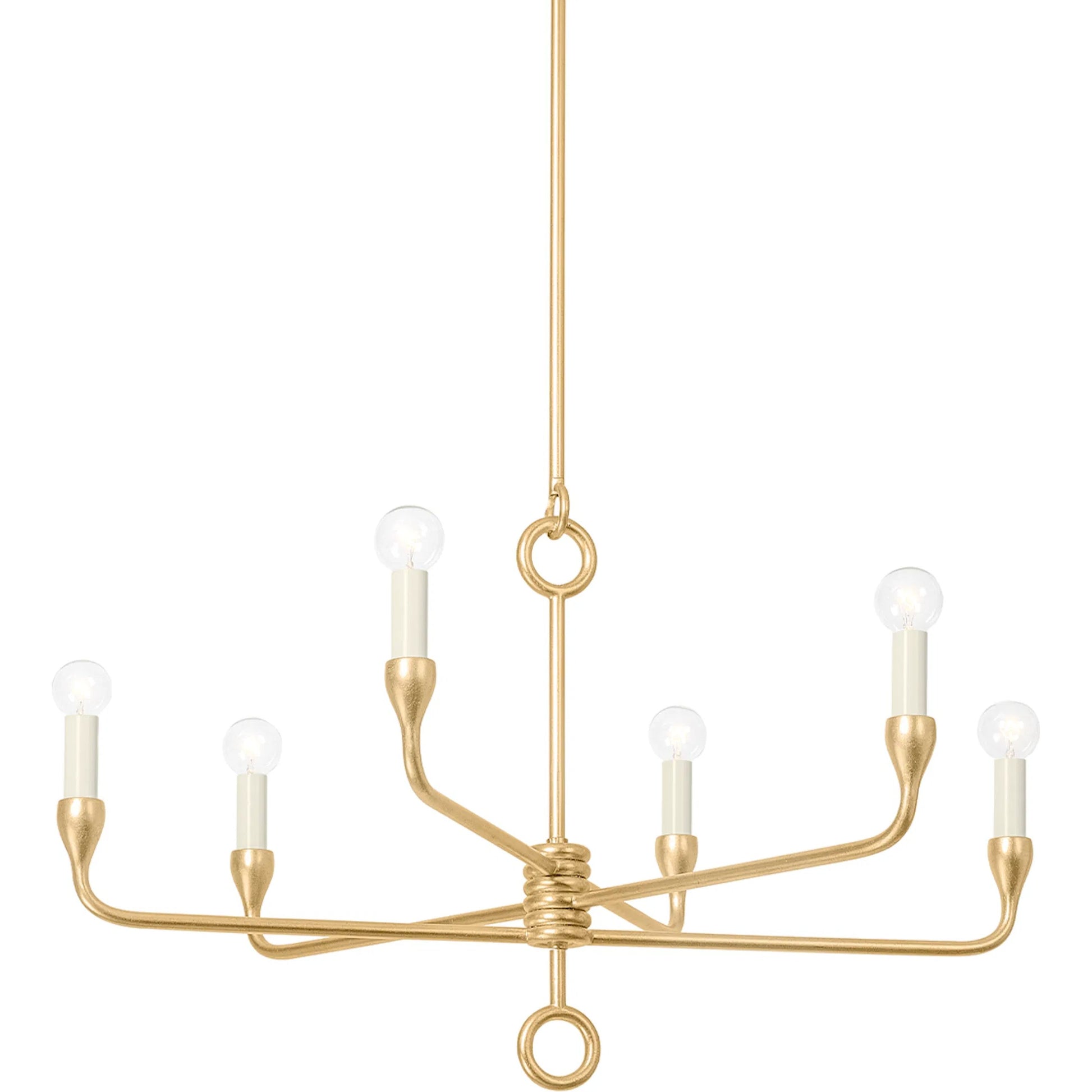 Orson 6 Light Chandelier by Troy. Made from steel in a modern style.