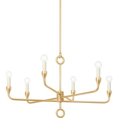 Orson 6 Light Chandelier by Troy. Made from steel in a modern style.