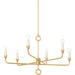 Orson 6 Light Chandelier by Troy. Made from steel in a modern style.
