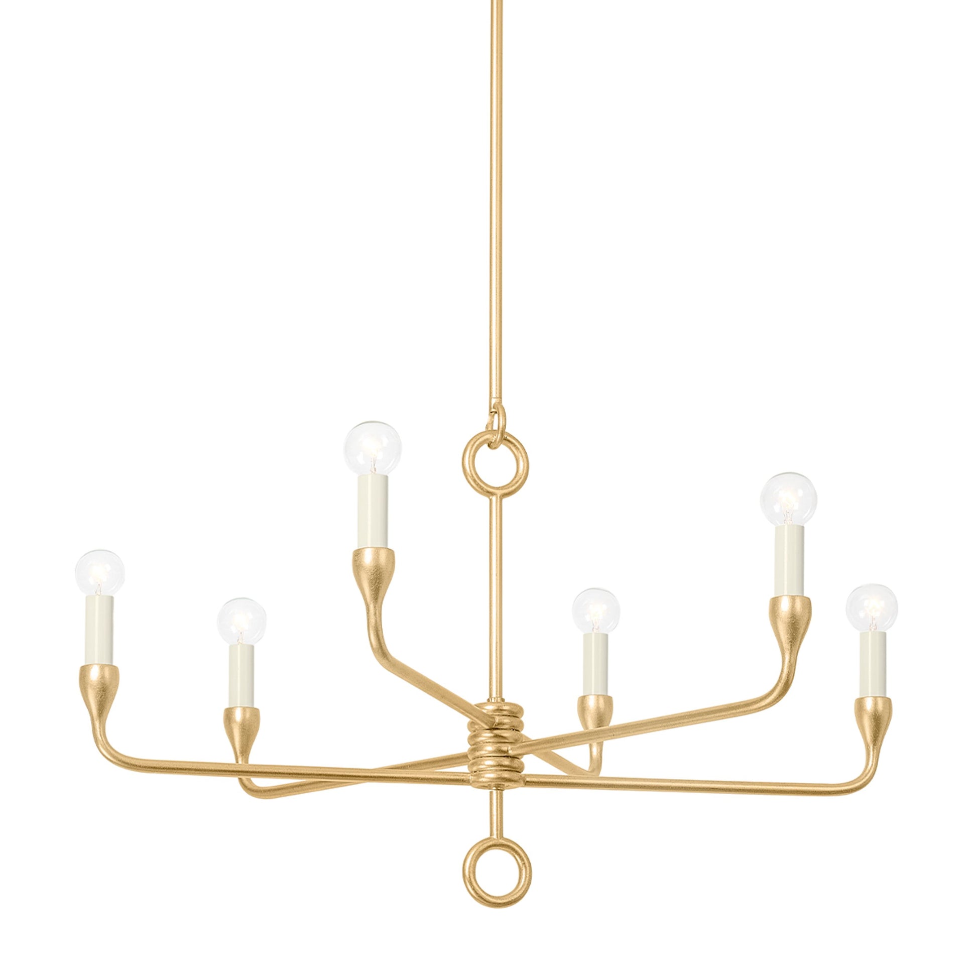 Orson 6 Light Chandelier by Troy. Made from steel in a modern style.