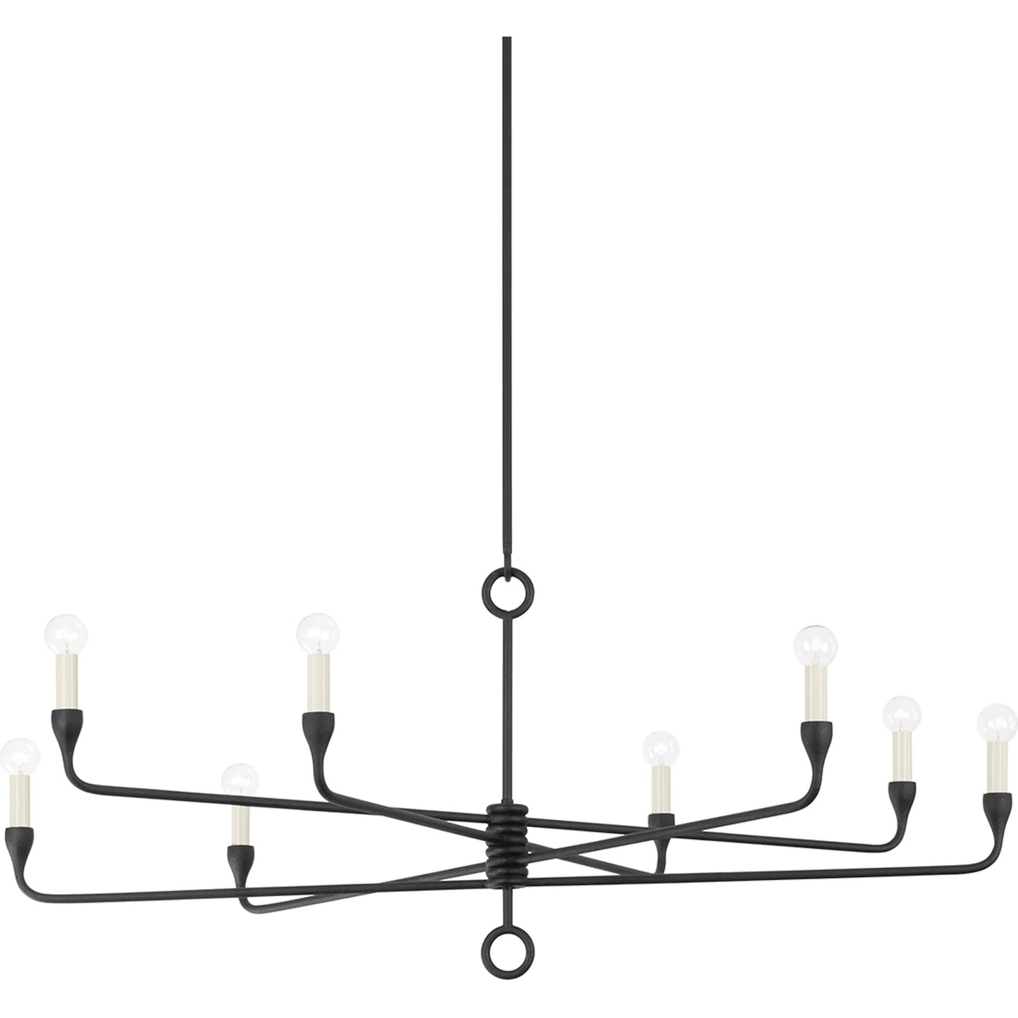 001 SI-2030276 | Primary Silo | Orson 8 Light Chandelier by Troy. Made from steel in a modern style.