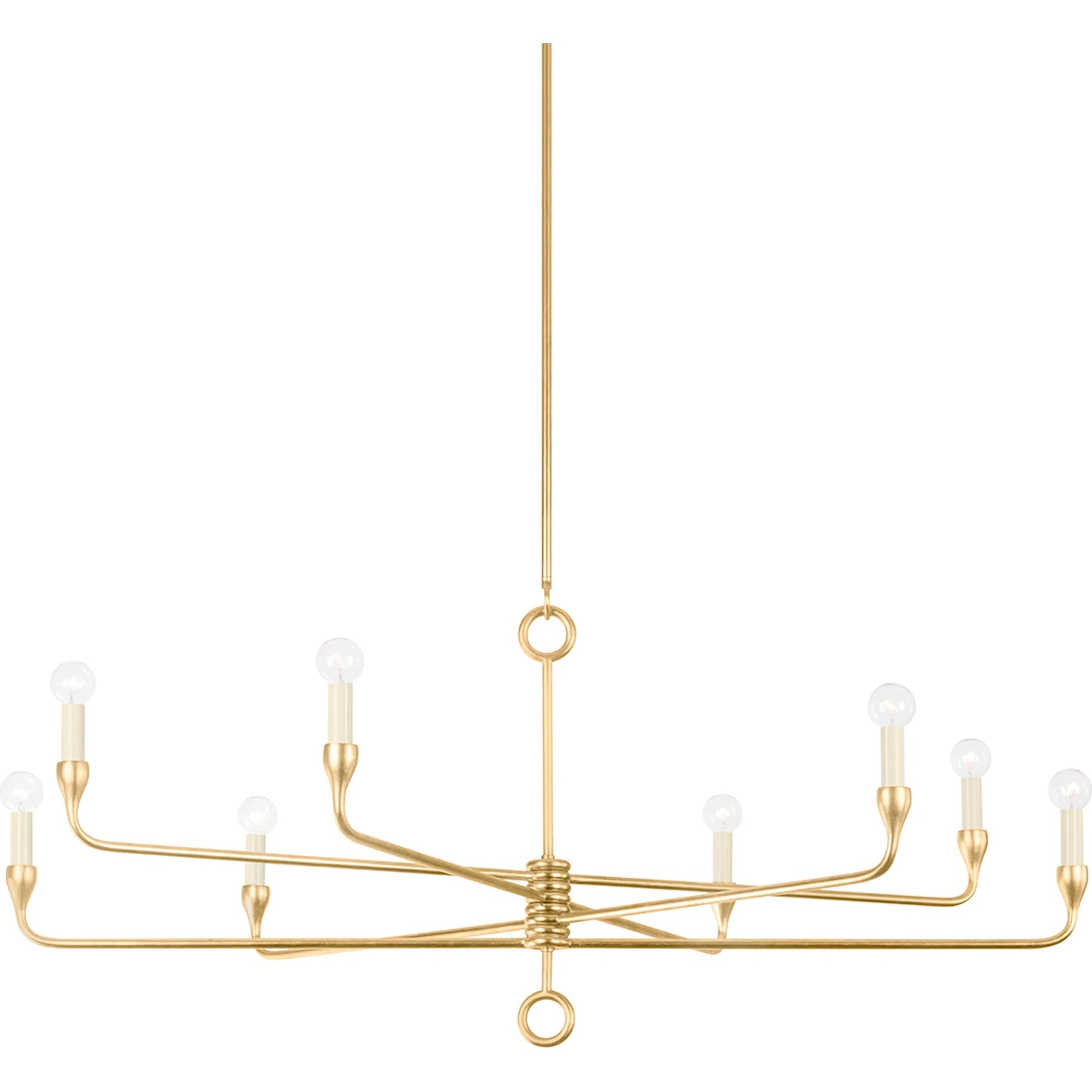 Orson 8 Light Chandelier by Troy. Made from steel in a modern style.