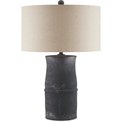 Croft Table Lamp by Currey and Company in charcoal. Made from ceramic in a cottage & farmhouse style.