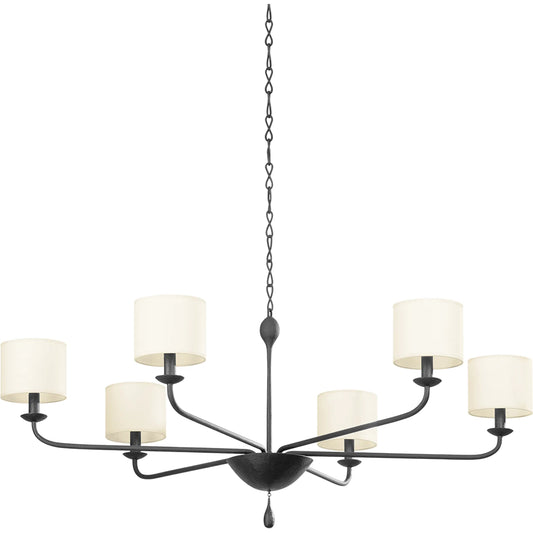 Osmond Chandelier by Troy. Made from steel in a transitional style.