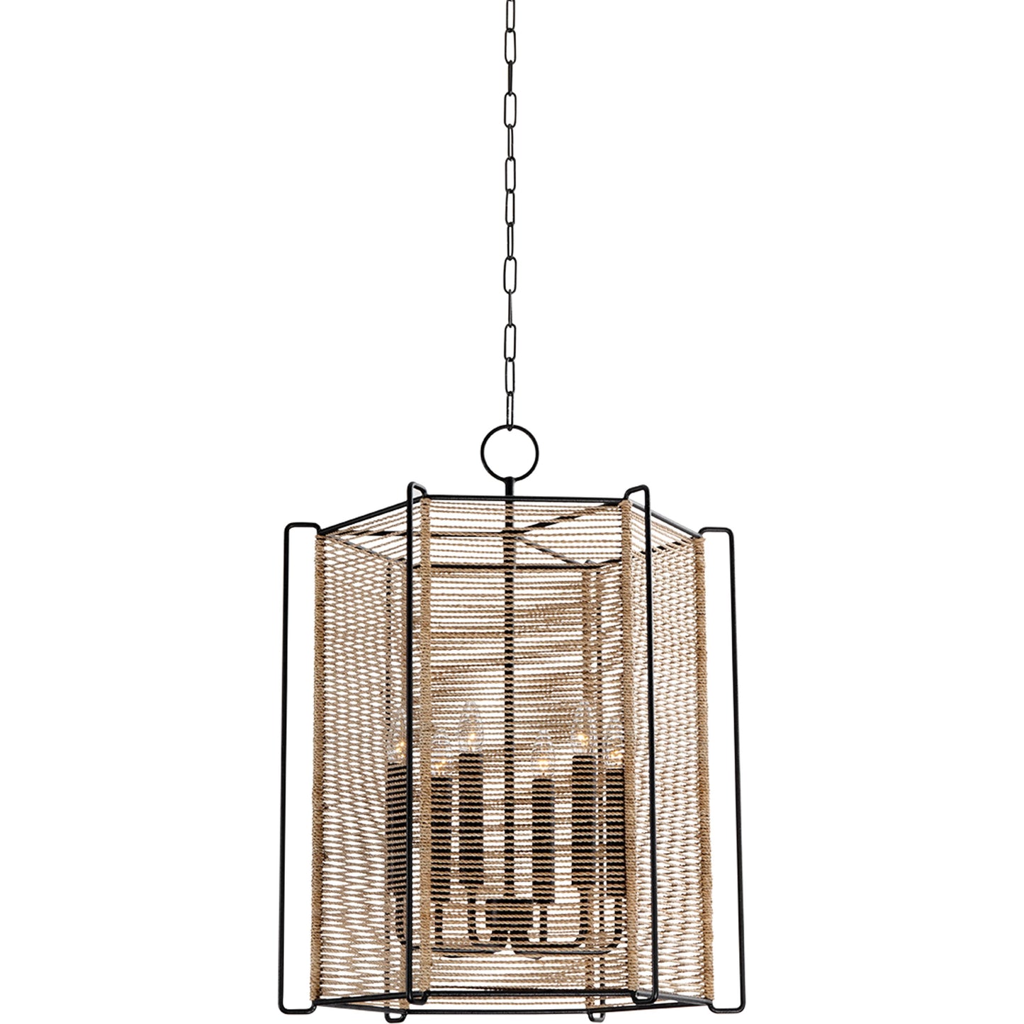 001 SI-2055130 | Primary Silo | Ramon 6 Light Lantern by Troy in textured black. Made from iron in a cottage & farmhouse style.