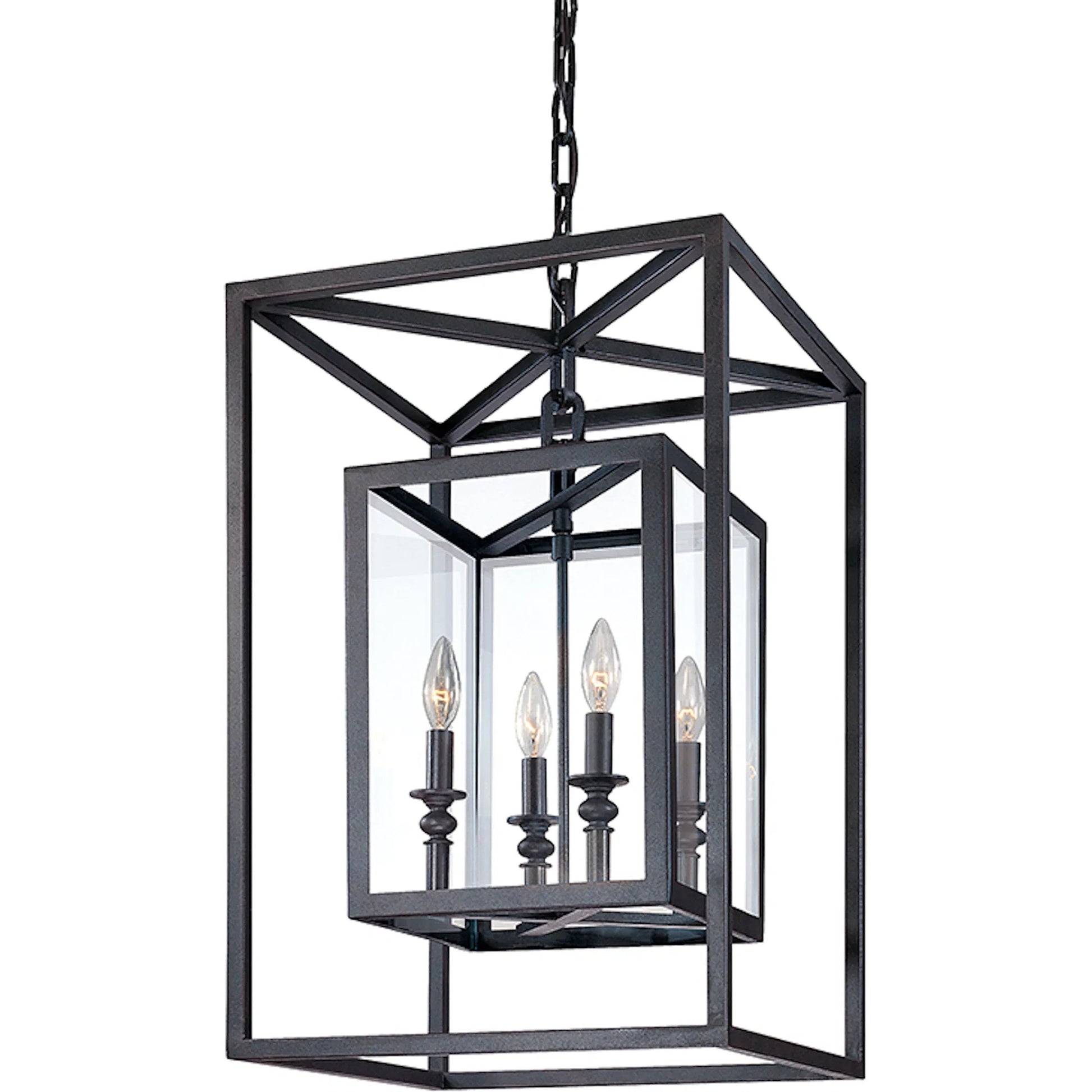 Morgan Lantern by Troy. Made from hand worked iron in a unique style.