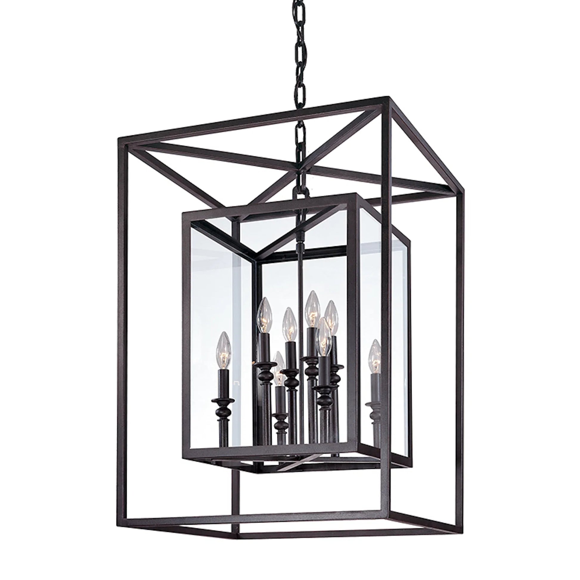 Morgan Lantern by Troy. Made from hand worked iron in a unique style.