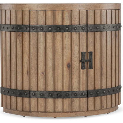 Vineyard Row Demilune Nightstand by Hooker Furniture in light wood and sonoma. Made from unique in a transitional style.
