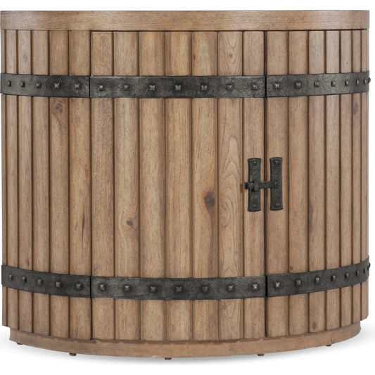 Vineyard Row Demilune Nightstand by Hooker Furniture in light wood and sonoma. Made from unique in a unique style.