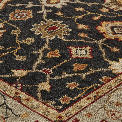Carrington Traditional Oriental Rug - 6500F by Feizy in black, gold, gray. Made from wool in a unique style.