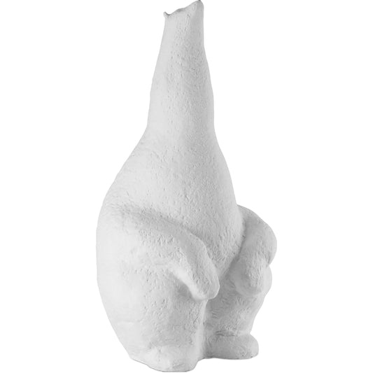 Yarmouth Bear by Currey and Company in white. Made from porcelain in a eclectic & global style.