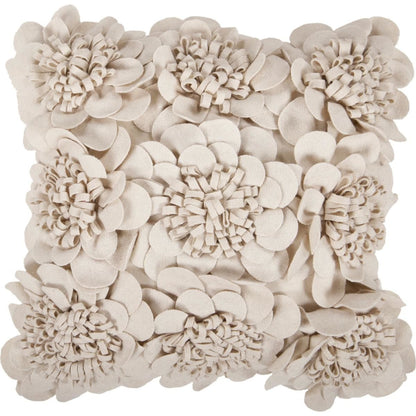 Felt Garden Pillow - 13216 by Surya in black. Made from 100% wool in a modern style.