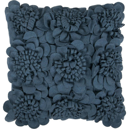 Felt Garden Pillow - 13216 by Surya in black. Made from 100% wool in a modern style.