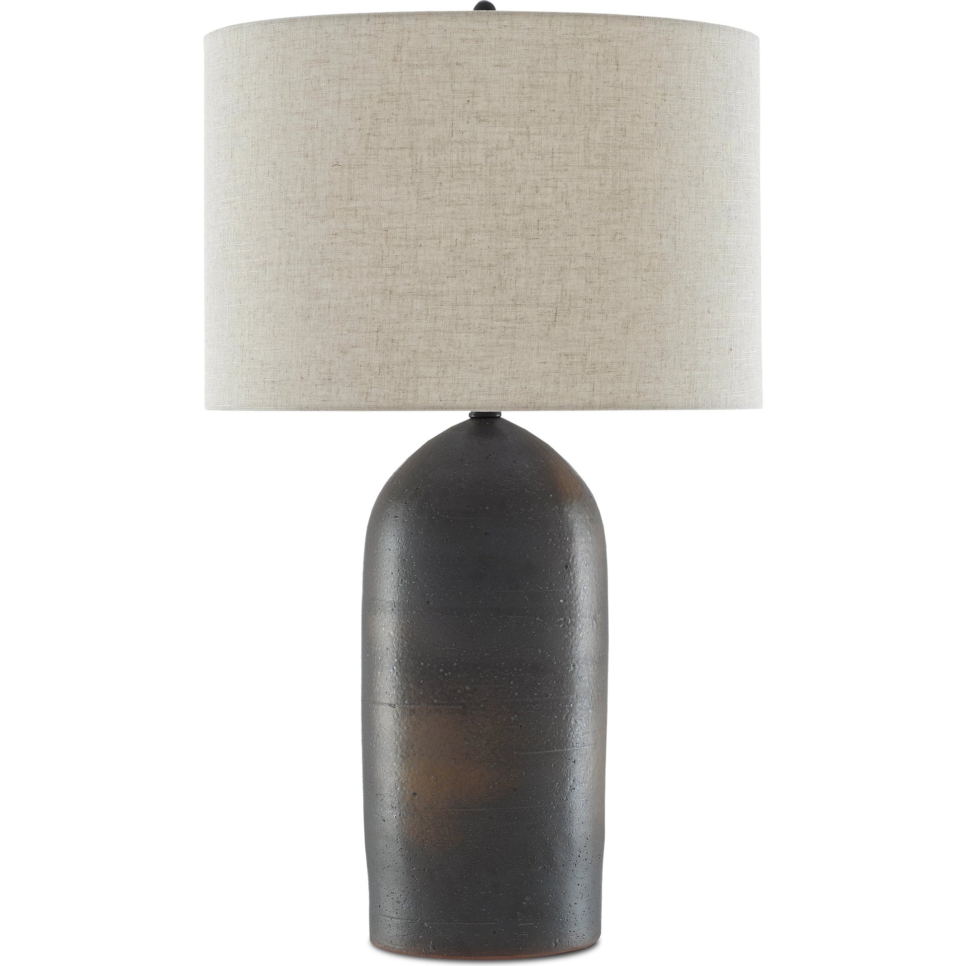 Munby Table Lamp by Currey and Company in rust, iron. Made from ceramic, metal in a rustic style.