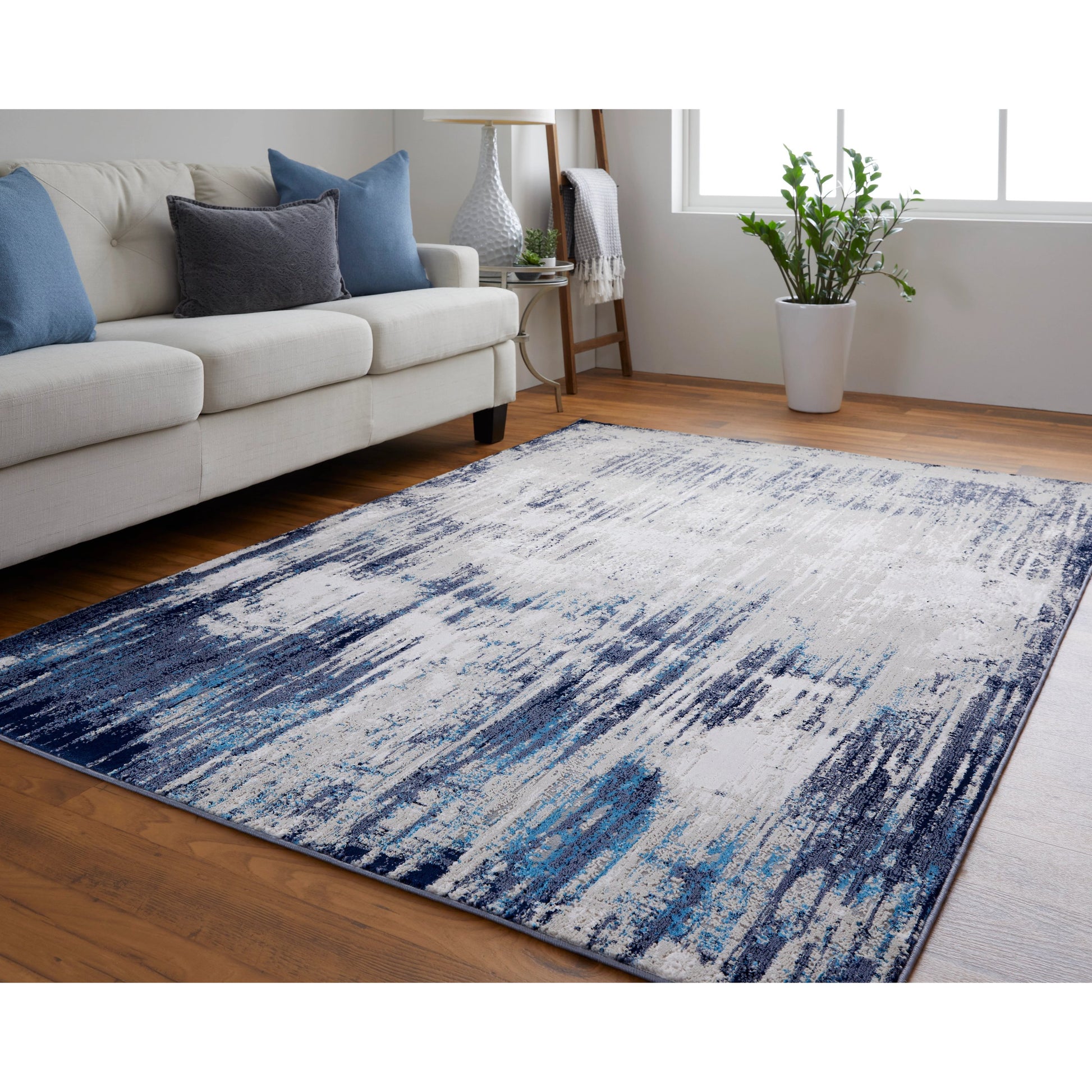 Indio Rug - 39GYF by Feizy in tan, blue, ivory. Made from unique in a unique style.
