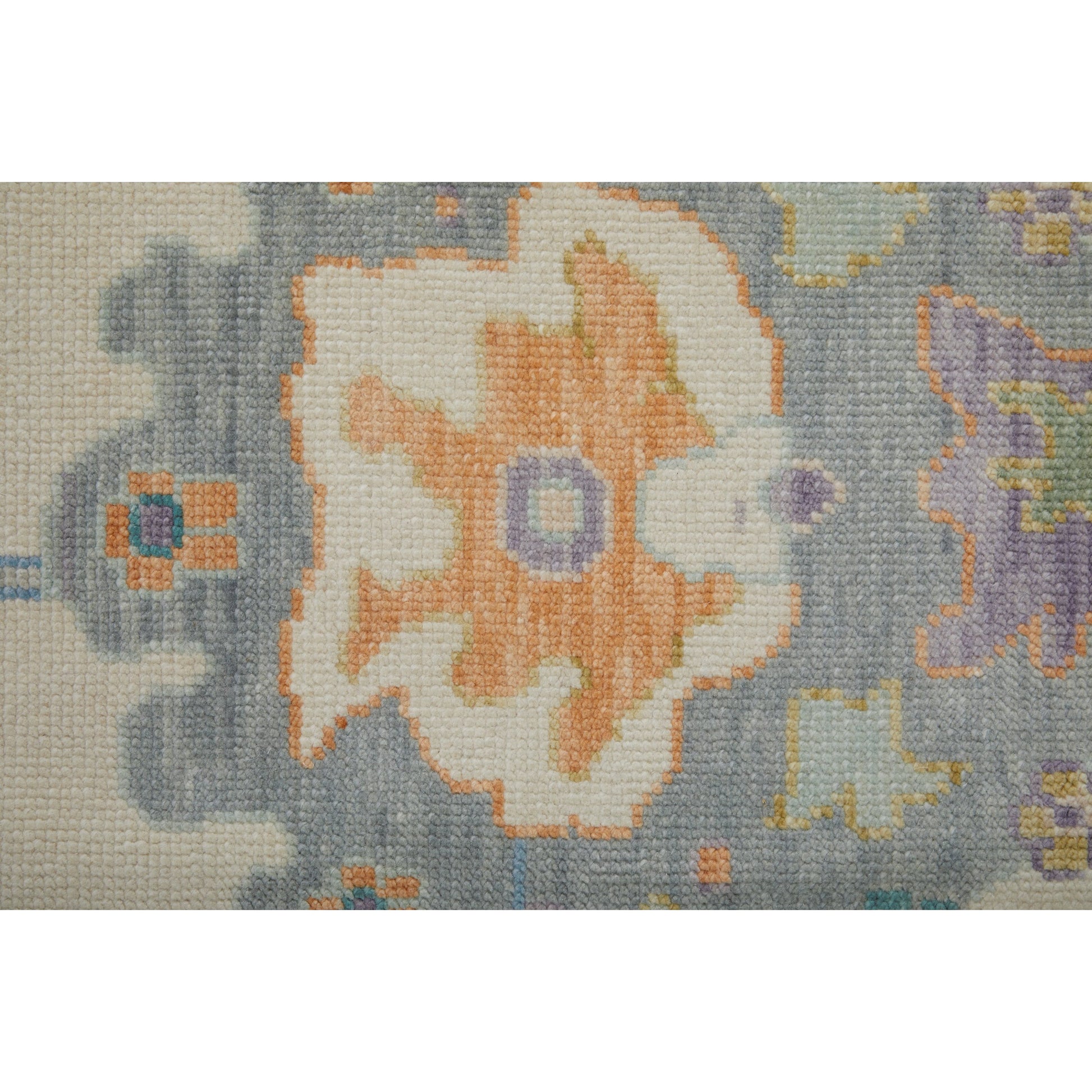 Karina Transitional & Botanical Rug - 90969G9F by Feizy in ivory, orange, blue. Made from wool in a unique style.