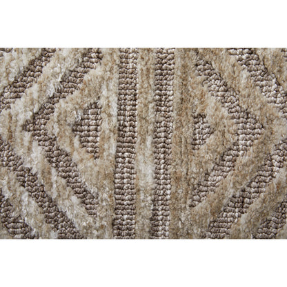 Colton Geometric Rug - 8791F by Feizy in tan, ivory, brown. Made from polyester in a unique style.