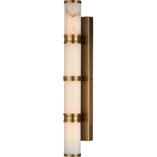 Brenham Wall Sconce by Currey and Company. Made from alabaster, brass in a modern style.