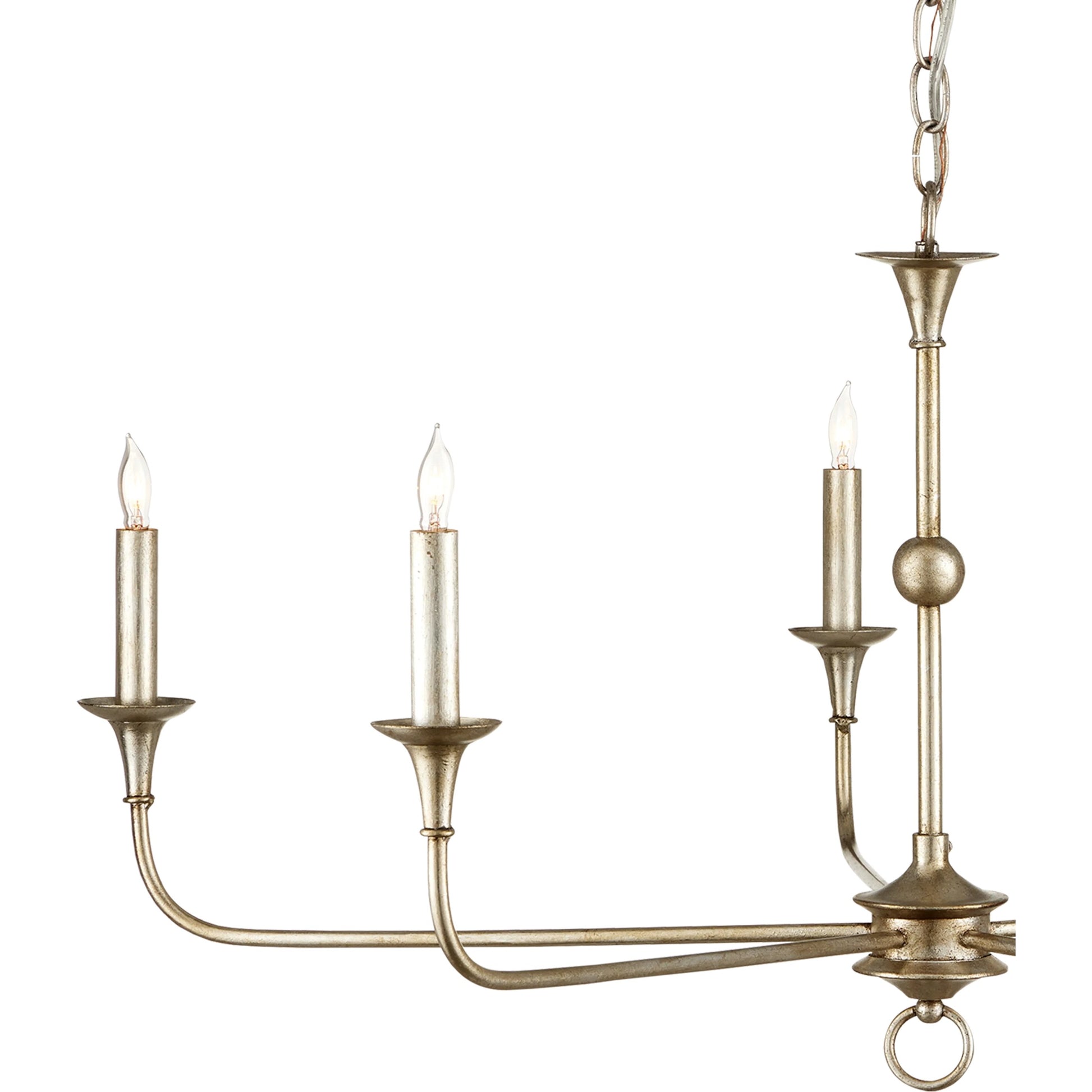 Nottaway Chandelier by Currey and Company. Made from wrought iron in a modern style.