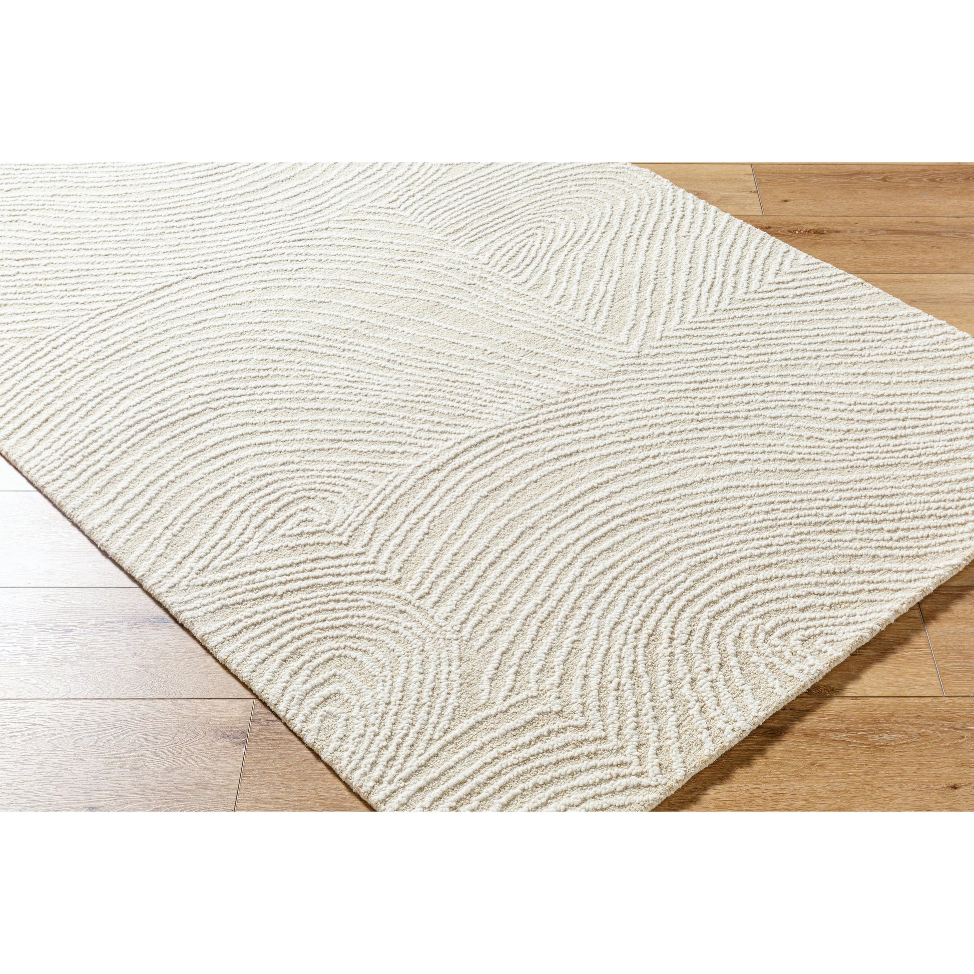 Falcao Rug - 530959 by Livabliss in light silver, silver, white. Made from wool in a unique style.