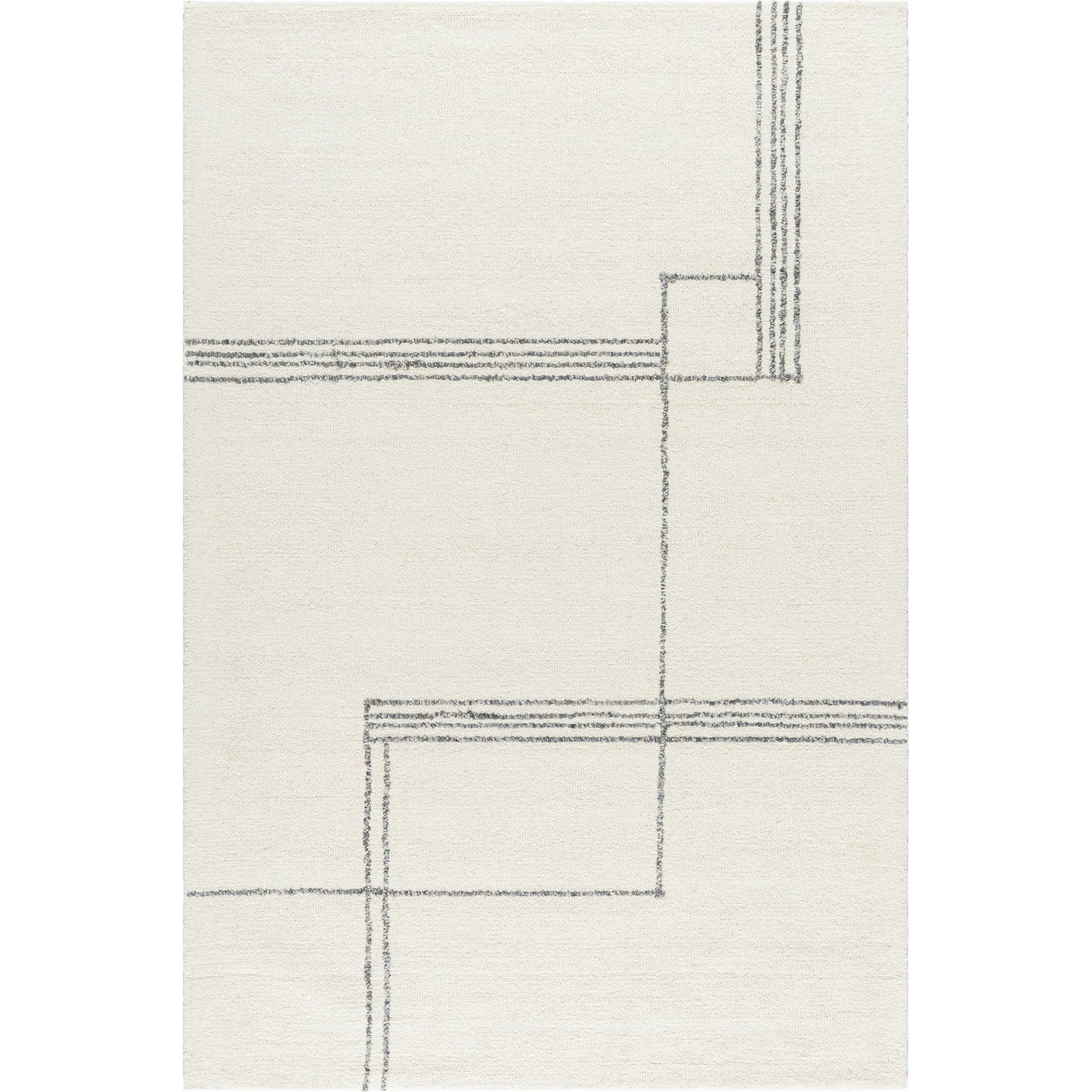 001 SI-2164725,SI-2164726,SI-2164727 | Primary Silo | Falcao Rug - 530967 by Livabliss in off-white, light silver. Made from wool in a unique style.
