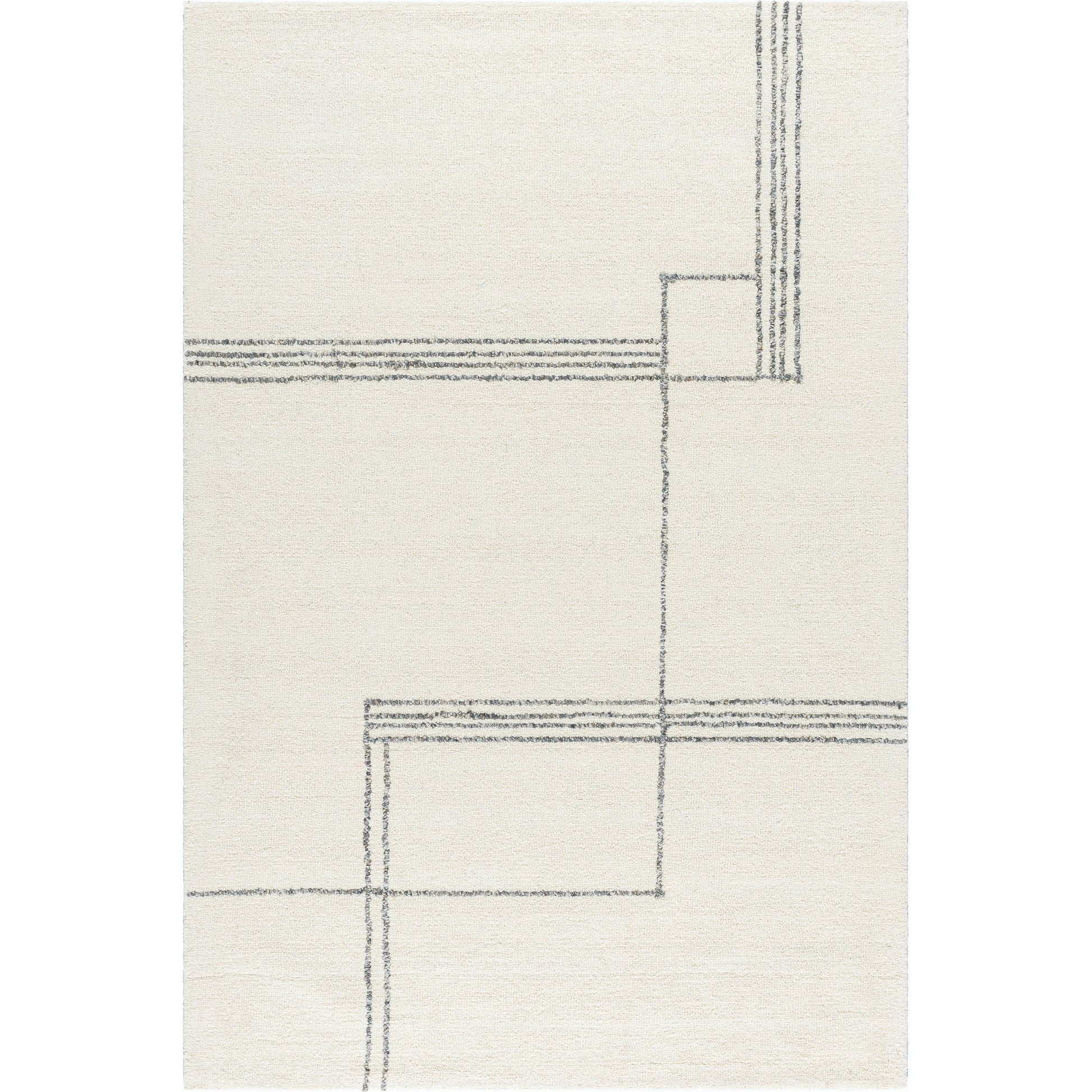 Falcao Rug - 530967 by Livabliss in off-white, light silver. Made from wool in a unique style.