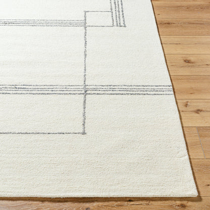 Falcao Rug - 530967 by Livabliss in off-white, light silver. Made from wool in a unique style.