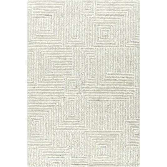 Falcao Rug - 530983 by Livabliss in light silver, off-white, ash. Made from wool in a unique style.