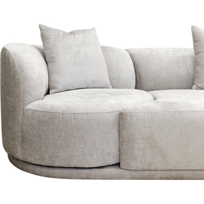 Cielo 4 Piece Living Room Set by Pasargad Home in warm grey. Made from polyester fabric in a modern style.