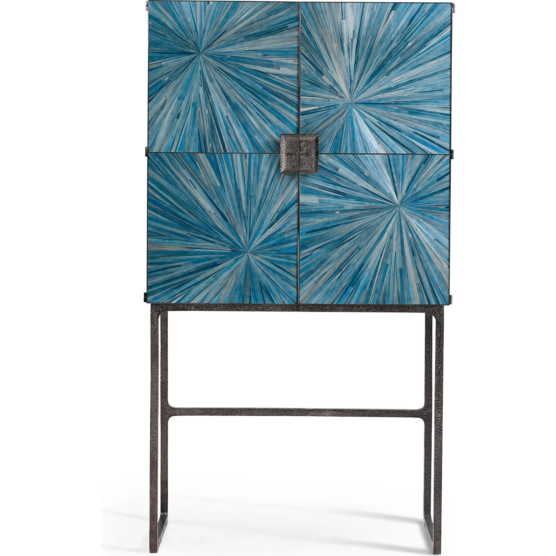 Sapphire Bar Cabinet by Jonathan Charles in chocolate apricot oak. Made from straw in a eclectic & global style.