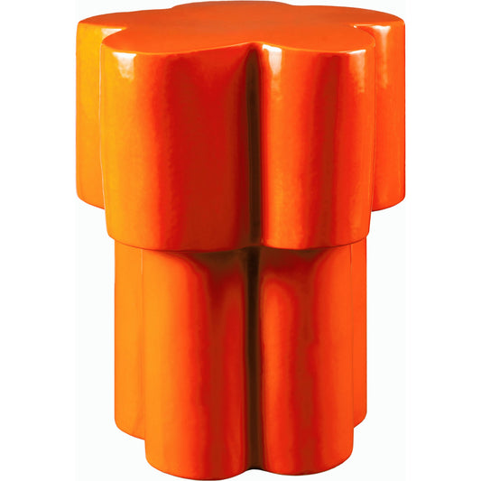Falkland Road End Table- 538761 by Surya in top: burnt orange, base: burnt orange and glazedglazed. Made from ceramic in a modern style.