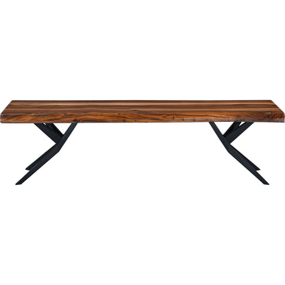Rosewood 68" Bench by World Interiors in brown and natural sheesham. Made from iron sheesham wood in a transitional style.